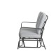 Glitzhome 45.25"L Outdoor Patio Loveseat Glider Chair with Gray Cushions