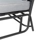 Glitzhome 45.25"L Outdoor Patio Loveseat Glider Chair with Gray Cushions