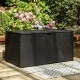 Glitzhome 52.75"L Outdoor Patio Oversized All-Weather Handwoven Wicker Black Storage Box