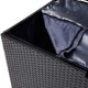 Glitzhome 52.75"L Outdoor Patio Oversized All-Weather Handwoven Wicker Black Storage Box