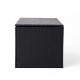 Glitzhome 52.75"L Outdoor Patio Oversized All-Weather Handwoven Wicker Black Storage Box