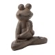 Glitzhome 18.5"H MGO Yoga Frog Statue