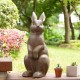 Glitzhome 22.75"H MGO Standing Rabbit Statue