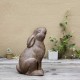 Glitzhome 16.5"H MGO Sitting Rabbit Statue