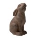 Glitzhome 16.5"H MGO Sitting Rabbit Statue