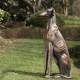 Glitzhome 30.25"H MGO Sitting Greyhound Dog Statue