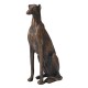 Glitzhome 30.25"H MGO Sitting Greyhound Dog Statue