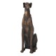 Glitzhome 30.25"H MGO Sitting Greyhound Dog Statue