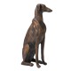 Glitzhome 30.25"H MGO Sitting Greyhound Dog Statue