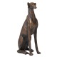 Glitzhome 30.25"H MGO Sitting Greyhound Dog Statue