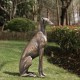 Glitzhome 30.25"H MGO Sitting Greyhound Dog Statue