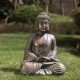 Glitzhome 19"H MGO Meditating Buddha Statue