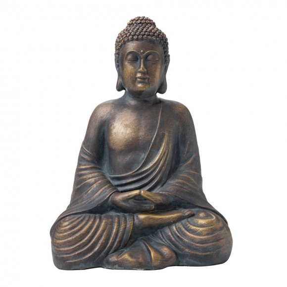Glitzhome 19"H MGO Meditating Buddha Statue