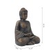 Glitzhome 19"H MGO Meditating Buddha Statue