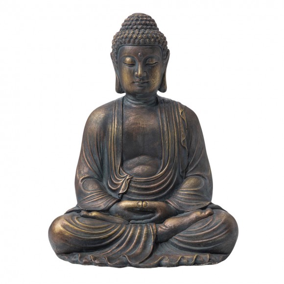 Glitzhome 22.75"H MGO Meditating Buddha Statue