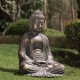 Glitzhome 22.75"H MGO Meditating Buddha Statue