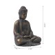 Glitzhome 22.75"H MGO Meditating Buddha Statue