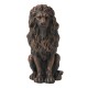 Glitzhome 20.75"H MGO Guardian Sitting Lion Statue