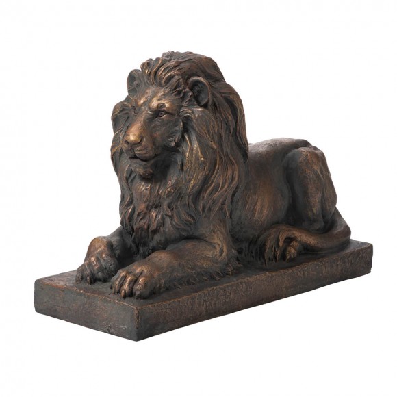 Glitzhome 21.75"L MGO Guardian Lying  Lion Statue