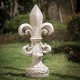 Glitzhome 27.25"H MGO Standing Fleur De Lis Garden Statue