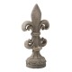 Glitzhome 27.25"H MGO Standing Fleur De Lis Garden Statue