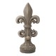 Glitzhome 27.25"H MGO Standing Fleur De Lis Garden Statue