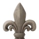 Glitzhome 27.25"H MGO Standing Fleur De Lis Garden Statue