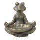 Glitzhome 14.25"H Bronze MGO Yoga Frog Statue