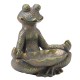 Glitzhome 14.25"H Bronze MGO Yoga Frog Statue