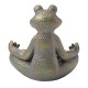 Glitzhome 14.25"H Bronze MGO Yoga Frog Statue