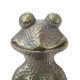 Glitzhome 14.25"H Bronze MGO Yoga Frog Statue