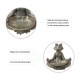 Glitzhome 14.25"H Bronze MGO Yoga Frog Statue