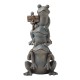 Glitzhome 28.25"H Bronze MGO Stacked Frog Statue