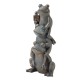 Glitzhome 28.25"H Bronze MGO Stacked Frog Statue