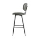 Glitzhome 43"H Grey PU Leather Bar Stool with Back, Set of 2