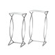 Glitzhome Silver Metal Nesting Side & End Accent Table with Square Glass Top, Set of 2