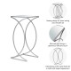 Glitzhome Silver Metal Nesting Side & End Accent Table with Square Glass Top, Set of 2