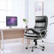 Glitzhome Black PU Leather Gaslift Adjustable High-Back Swivel Office Chair