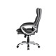 Glitzhome Black PU Leather Gaslift Adjustable High-Back Swivel Office Chair