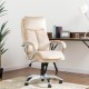 Glitzhome Velvet Gaslift Adjustable High-Back Swivel Office Chair