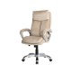 Glitzhome Velvet Gaslift Adjustable High-Back Swivel Office Chair