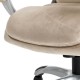 Glitzhome Velvet Gaslift Adjustable High-Back Swivel Office Chair