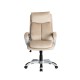 Glitzhome Velvet Gaslift Adjustable High-Back Swivel Office Chair