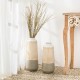 Glitzhome Modern Farmhouse/Modern Industrial Textured Table Metal Vase, Set of 2