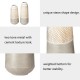 Glitzhome Modern Farmhouse/Modern Industrial Textured Table Metal Vase, Set of 2