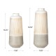 Glitzhome Modern Farmhouse/Modern Industrial Textured Table Metal Vase, Set of 2