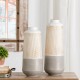 Glitzhome Modern Farmhouse/Modern Industrial Textured Table Metal Vase, Set of 2