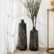 Glitzhome Boho Elegant Decorative Metal Table/Floor Vase, Set of 2