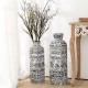 Glitzhome Global/Boho Textured Metal Table / Floor Vase, Set of 2