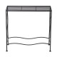 Glitzhome Rectangular Nesting Black Metal Plant Stand, Set of 3